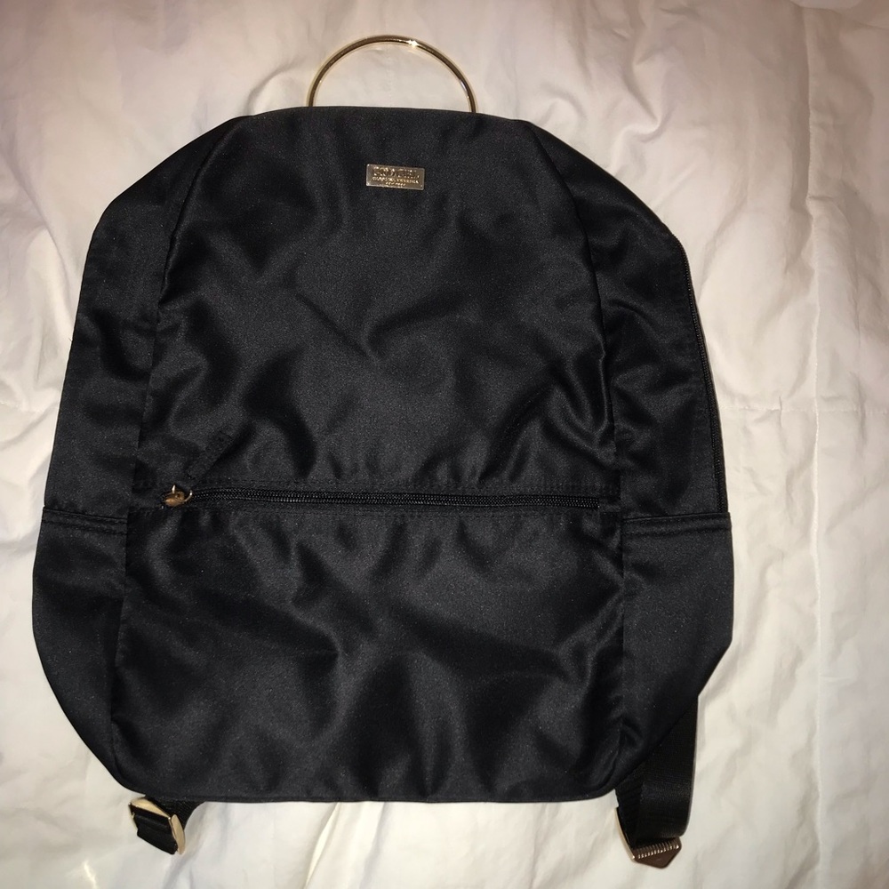 Carolina Herrera Good Girl Black Backpack with Gold Accents 🖤✨